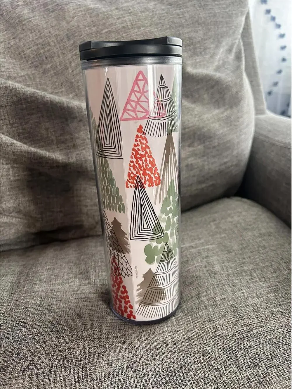 Starbucks Holiday Christmas Trees 16oz Insulated Travel Tumbler Mug 2017